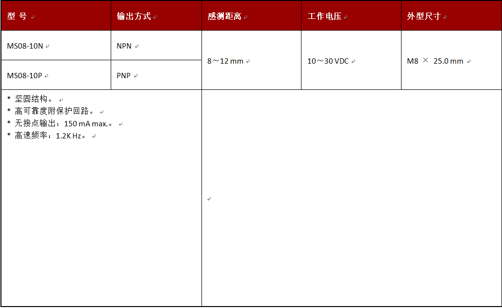 电磁式霍尔开关(图1)
